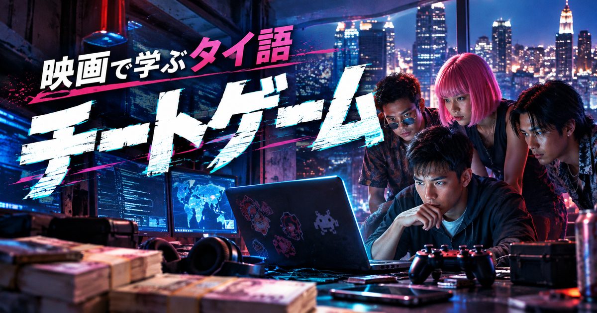 タイ映画『チートゲーム』（原題：โกงพลิกเกม）で学ぶタイ語｜ギャング・借金・兄妹・人生のセリフの記事アイキャッチ画像