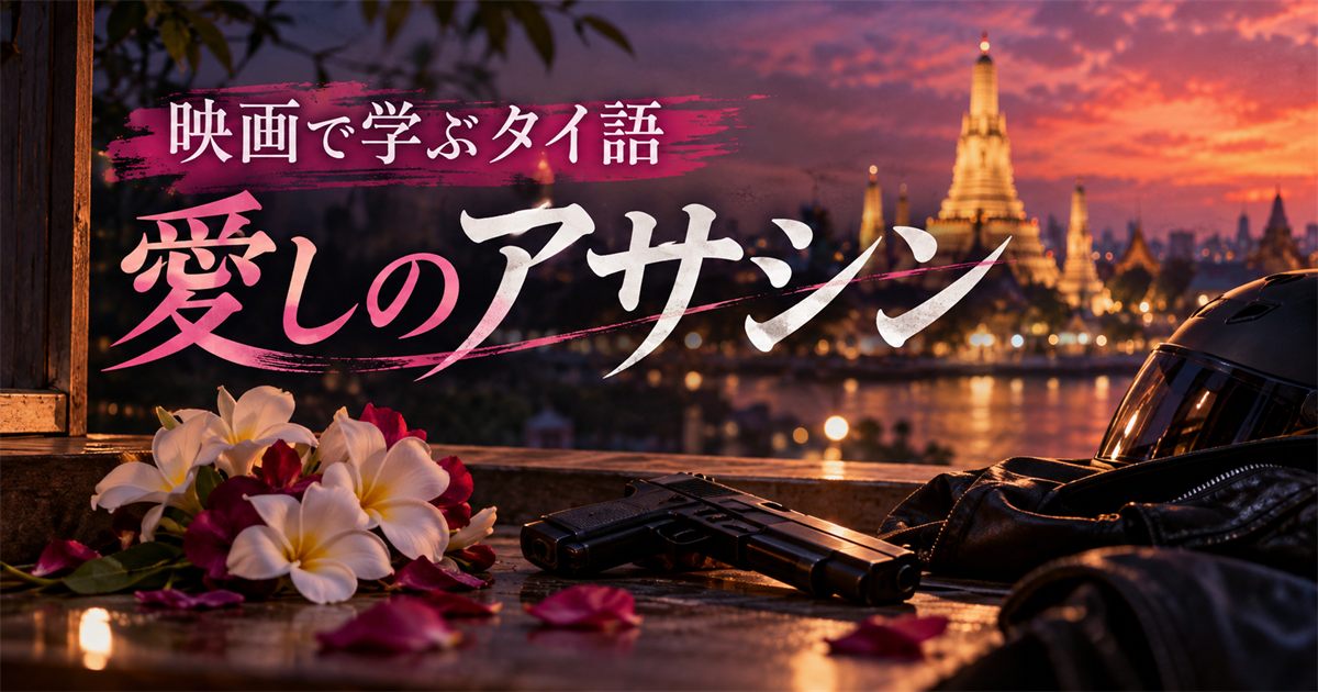 タイ映画『愛しのアサシン』（原題：เลือดรัก นักฆ่า）で学ぶタイ語｜家族・血液・自由・強い口語のセリフの記事アイキャッチ画像